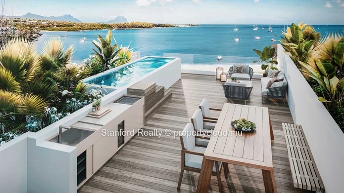 Exclusive Beachfront Penthouse for Sale - 3 Bedrooms with Private Pool, Black River